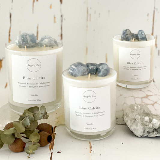 Blue Calcite - Vanilla-Happily Zen