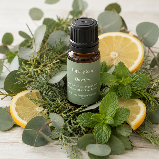 Breathe Essential Oil Blend (12ml)-Happily Zen