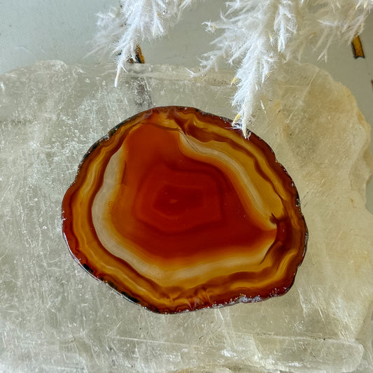 Carnelian Slice #1466-Happily Zen