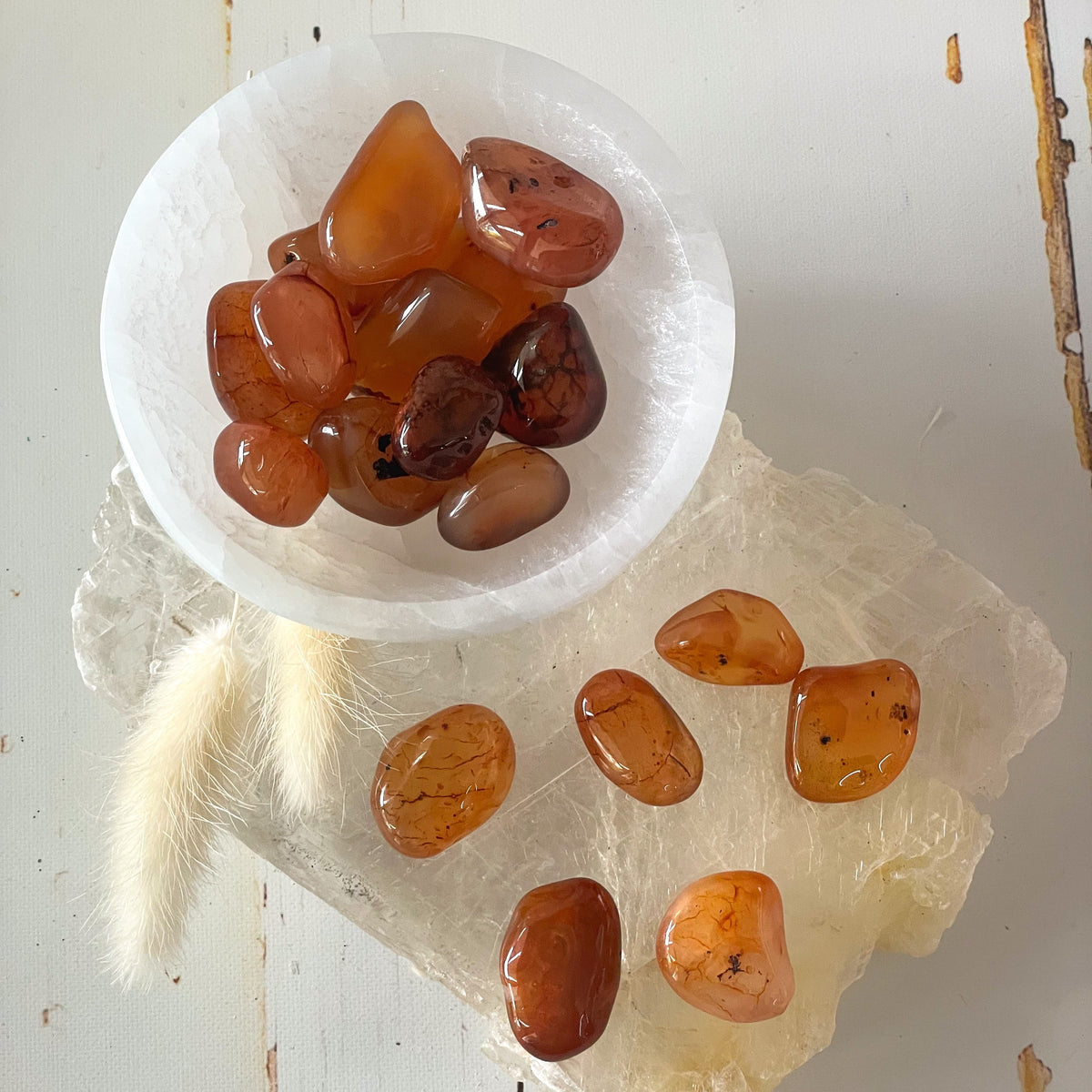 Carnelian Tumble Stone-Happily Zen