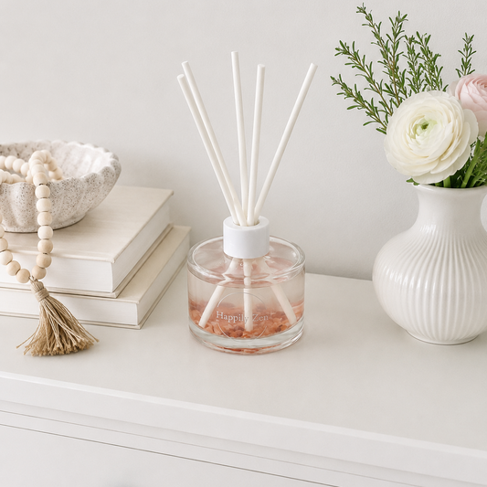 Carnelian and Clear Quartz Reed Diffuser-Happily Zen