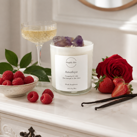Amethyst - Champagne and Strawberries Candle