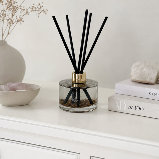 Tigers Eye and Clear Quartz Reed Diffuser
