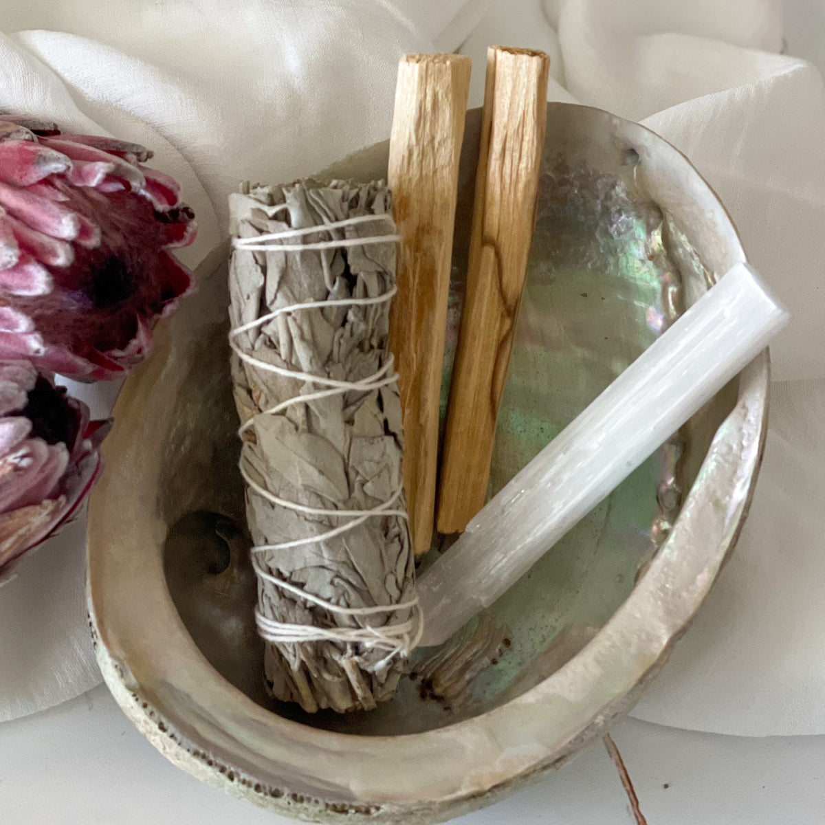 Cleansing Kit with Abalone Shell-Happily Zen