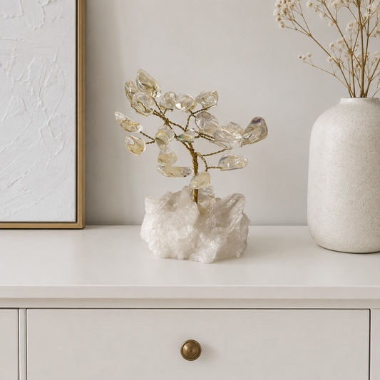 Clear Quartz Crystal Tree #749-Happily Zen