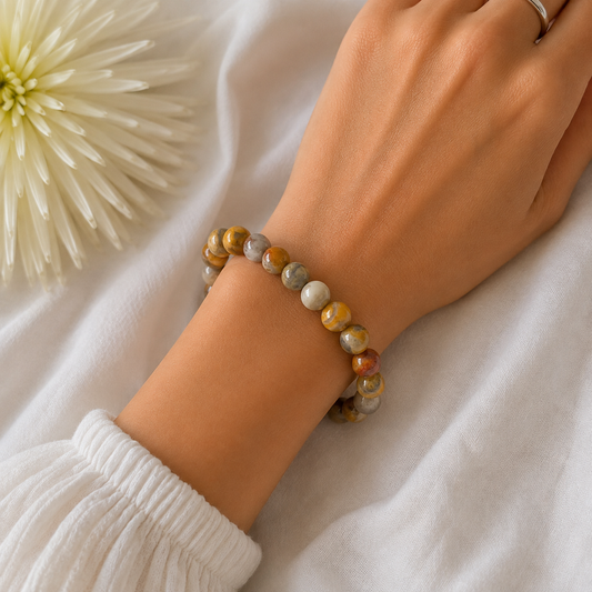 Crazy Lace Agate Bracelet-Happily Zen