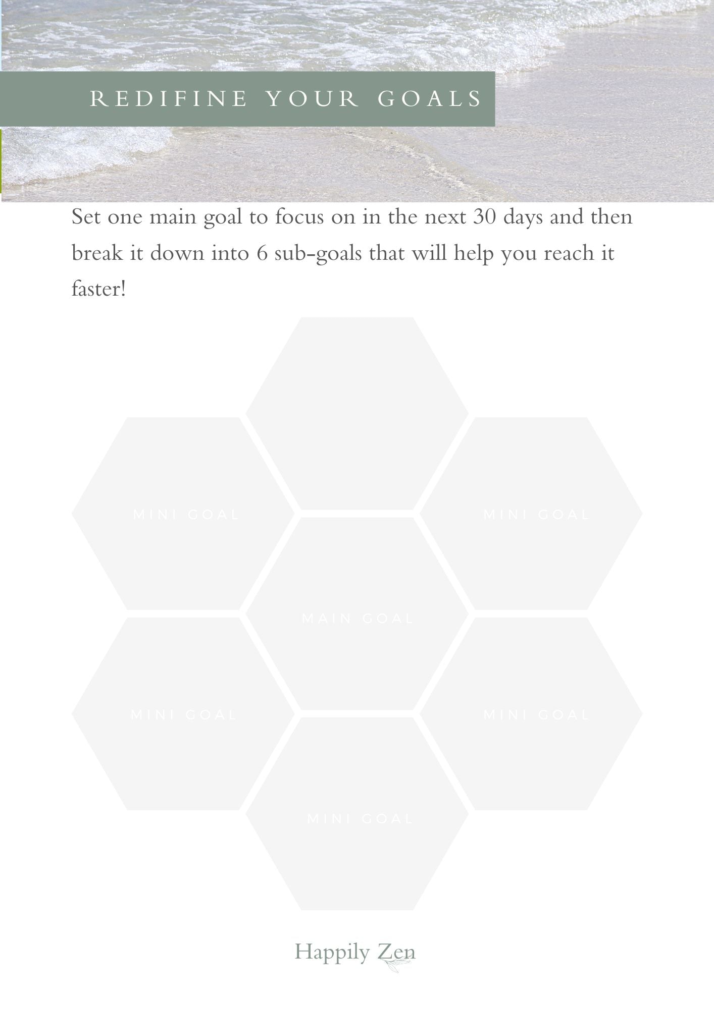 30 Day Journal of Self Discovery-Happily Zen