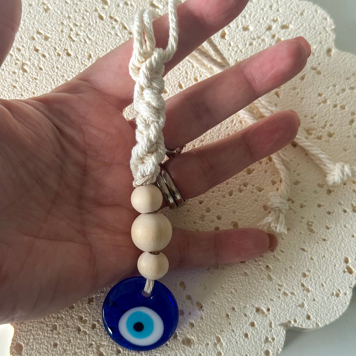 Evil Eye Macramé Essential Oil Diffuser #768-Happily Zen