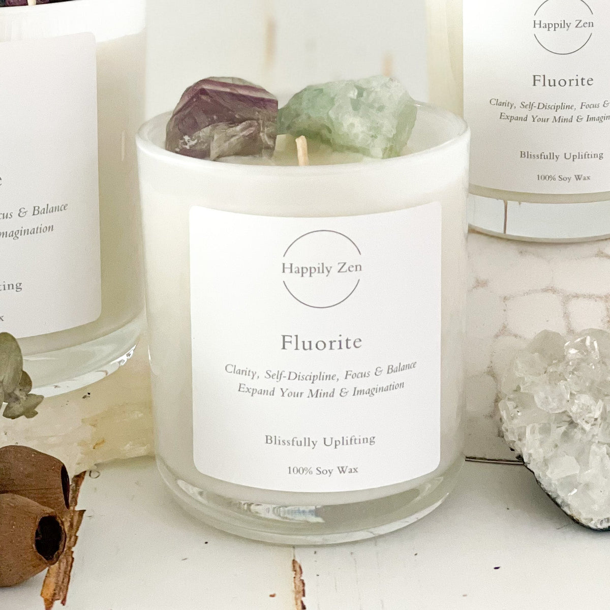 Fluorite - Blissfully Uplifting Candle-Happily Zen