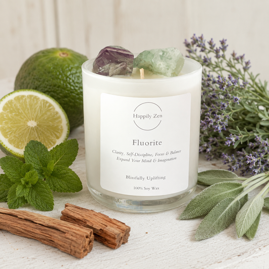 Fluorite - Blissfully Uplifting Candle-Happily Zen