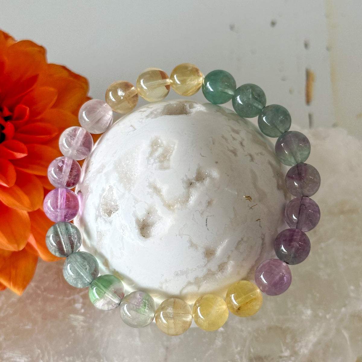Fluorite Bracelet-Happily Zen