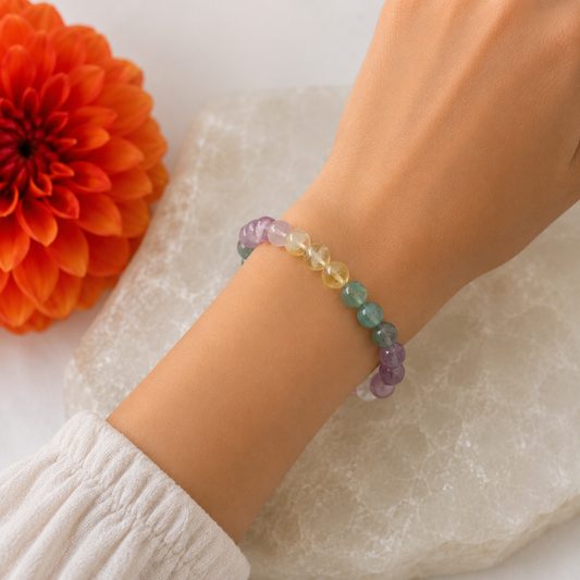 Fluorite Bracelet-Happily Zen