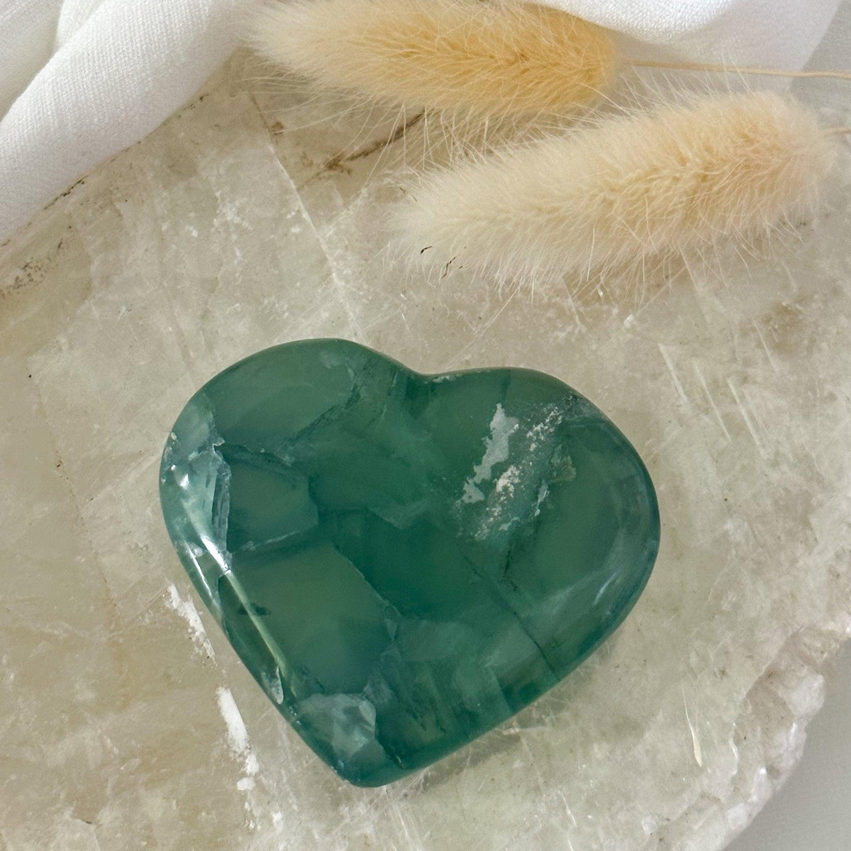 Fluorite Heart #671-Happily Zen