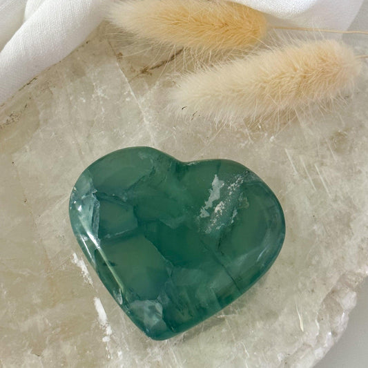 Fluorite Heart #671-Happily Zen