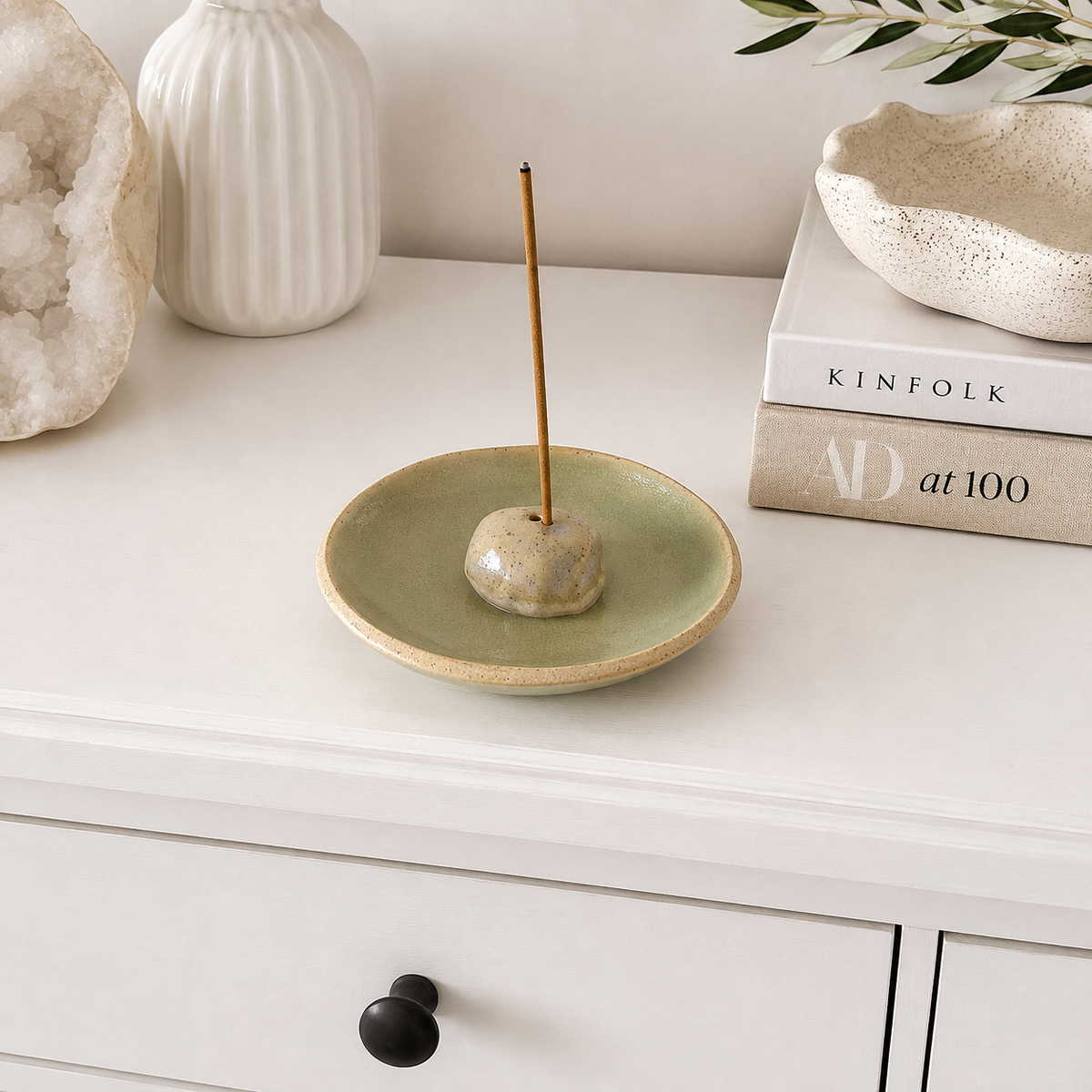 Flux Creation Olive Green Incense Set #860-Happily Zen