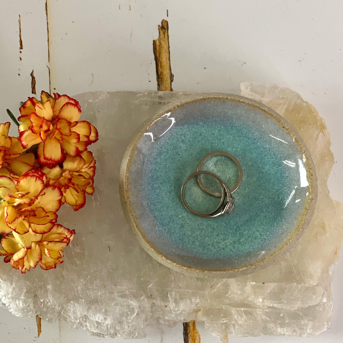 Flux Creation Turquoise Plate #123-Happily Zen