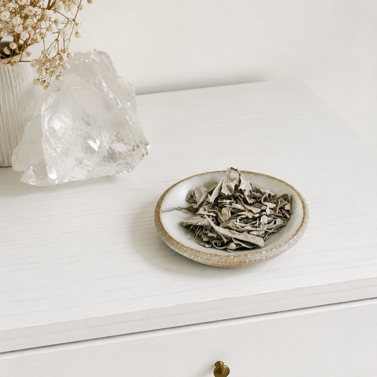 Flux Creation White Plate #128-Happily Zen