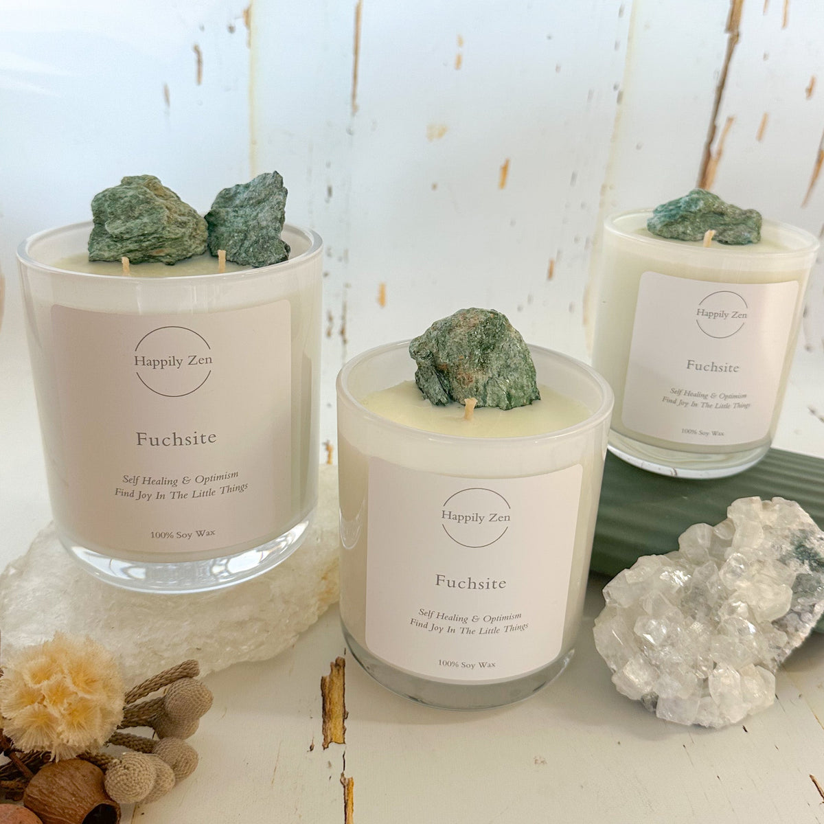 Fuchsite - Blissfully Uplifting Candle-Happily Zen