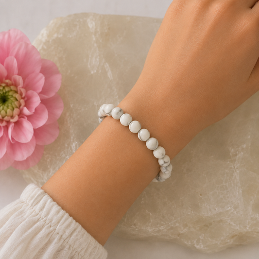 Howlite Bracelet-Happily Zen