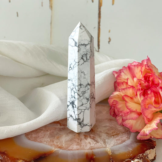 Howlite Tower #149-Happily Zen