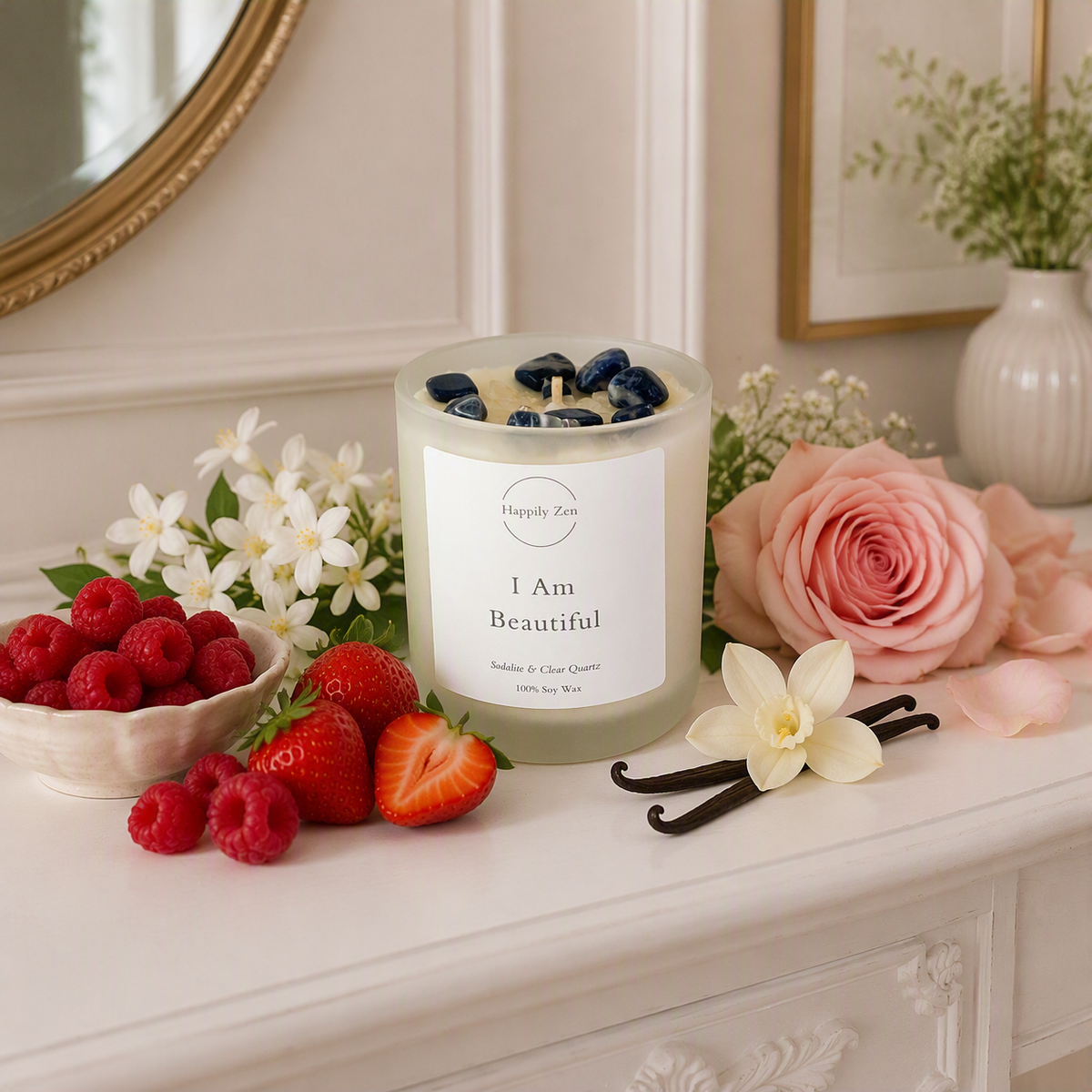 I Am Beautiful - Pink Sugar - Candle-Happily Zen