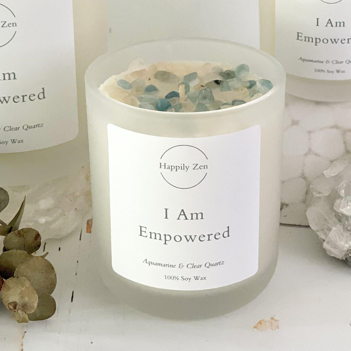 I Am Empowered - Rose Candle-Happily Zen