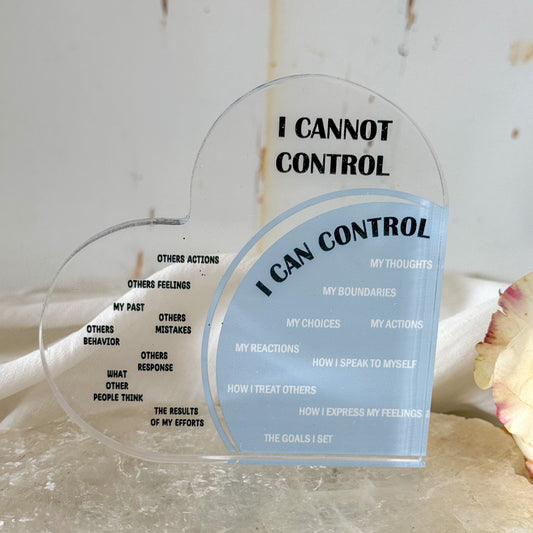 Things I Can Control - Acrylic Heart-Happily Zen