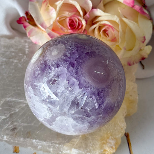 Pink Amethyst Sphere #1073-Happily Zen