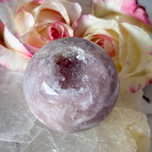 Pink Amethyst Sphere #1075-Happily Zen