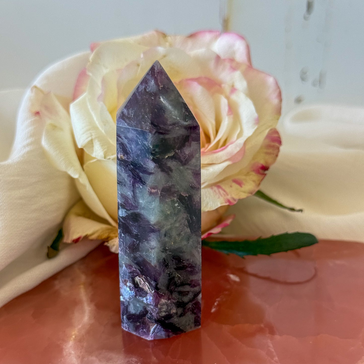 Lepidolite Tower #1081-Happily Zen