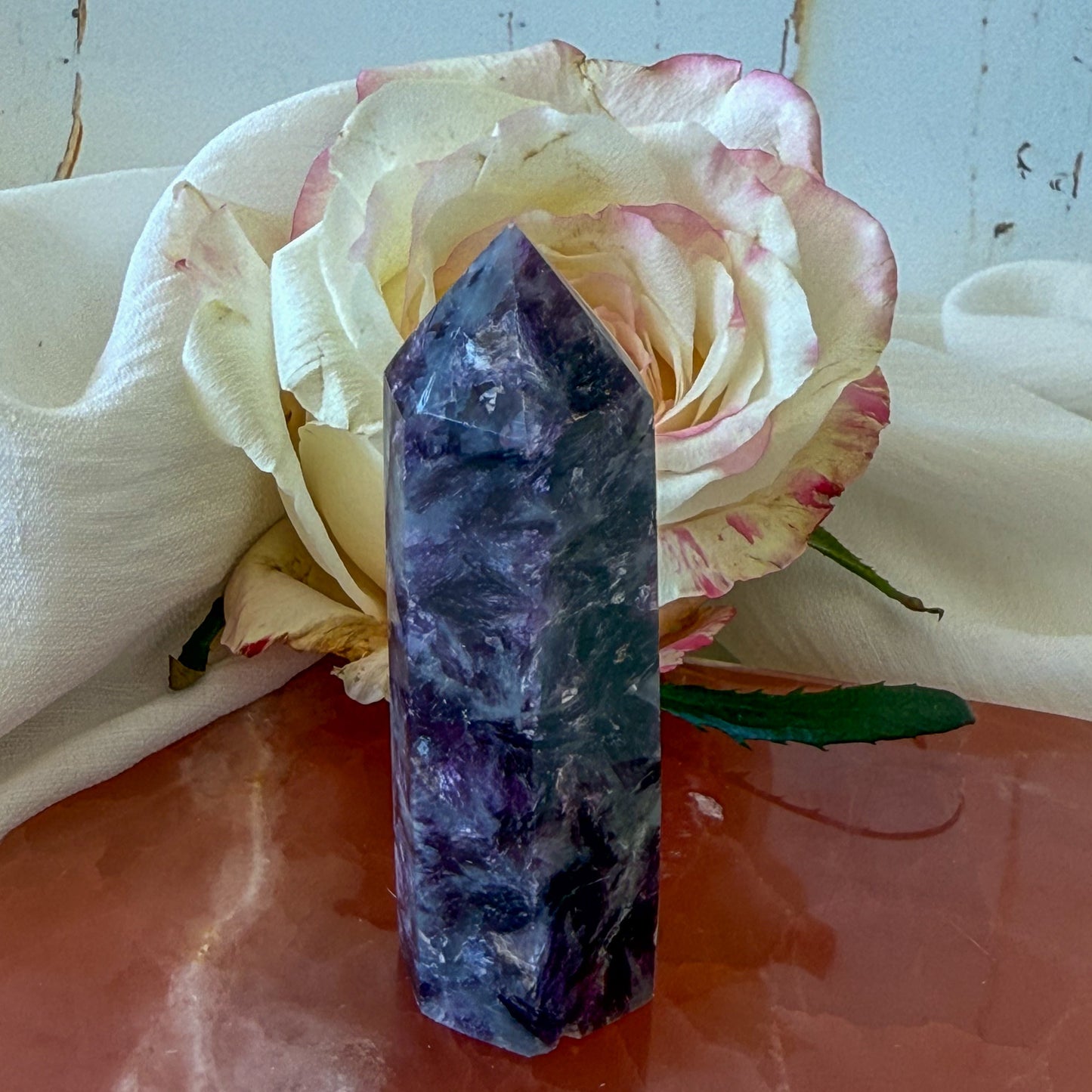 Lepidolite Tower #1081-Happily Zen