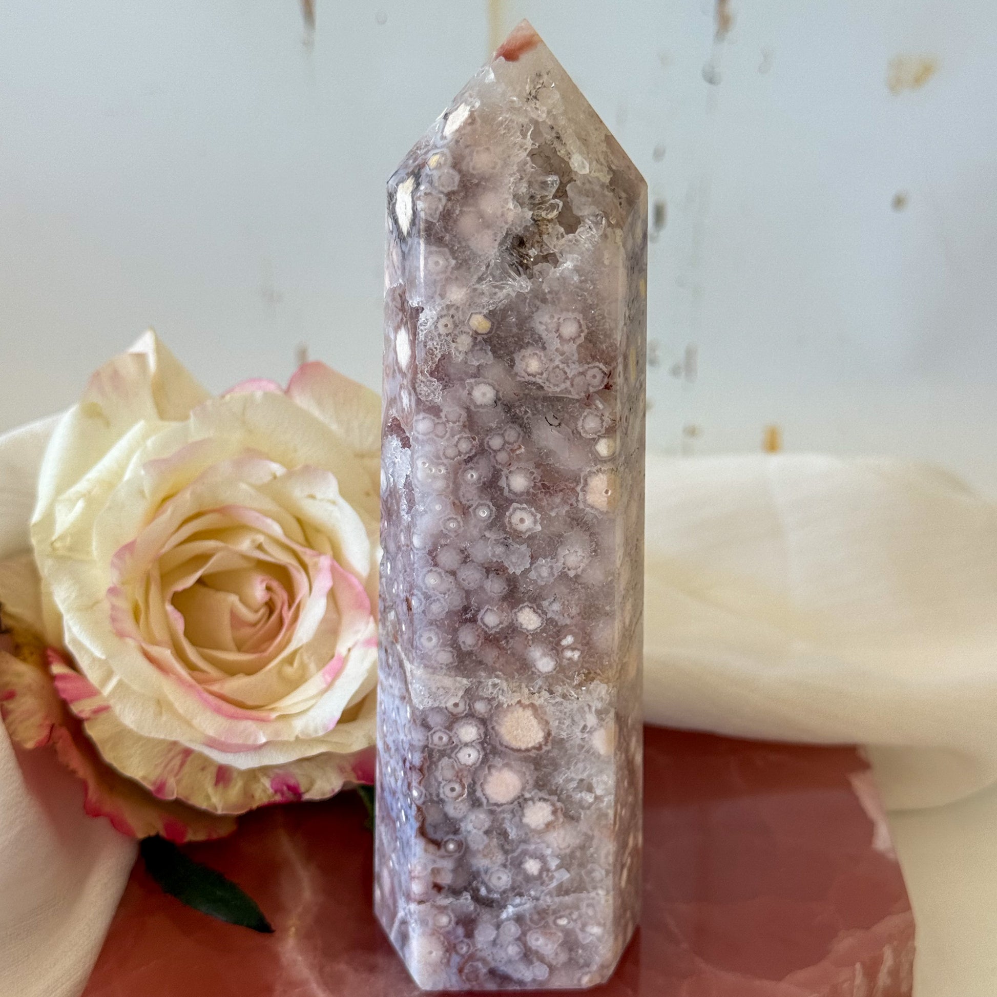 Pink Amethyst Tower #1198-Happily Zen