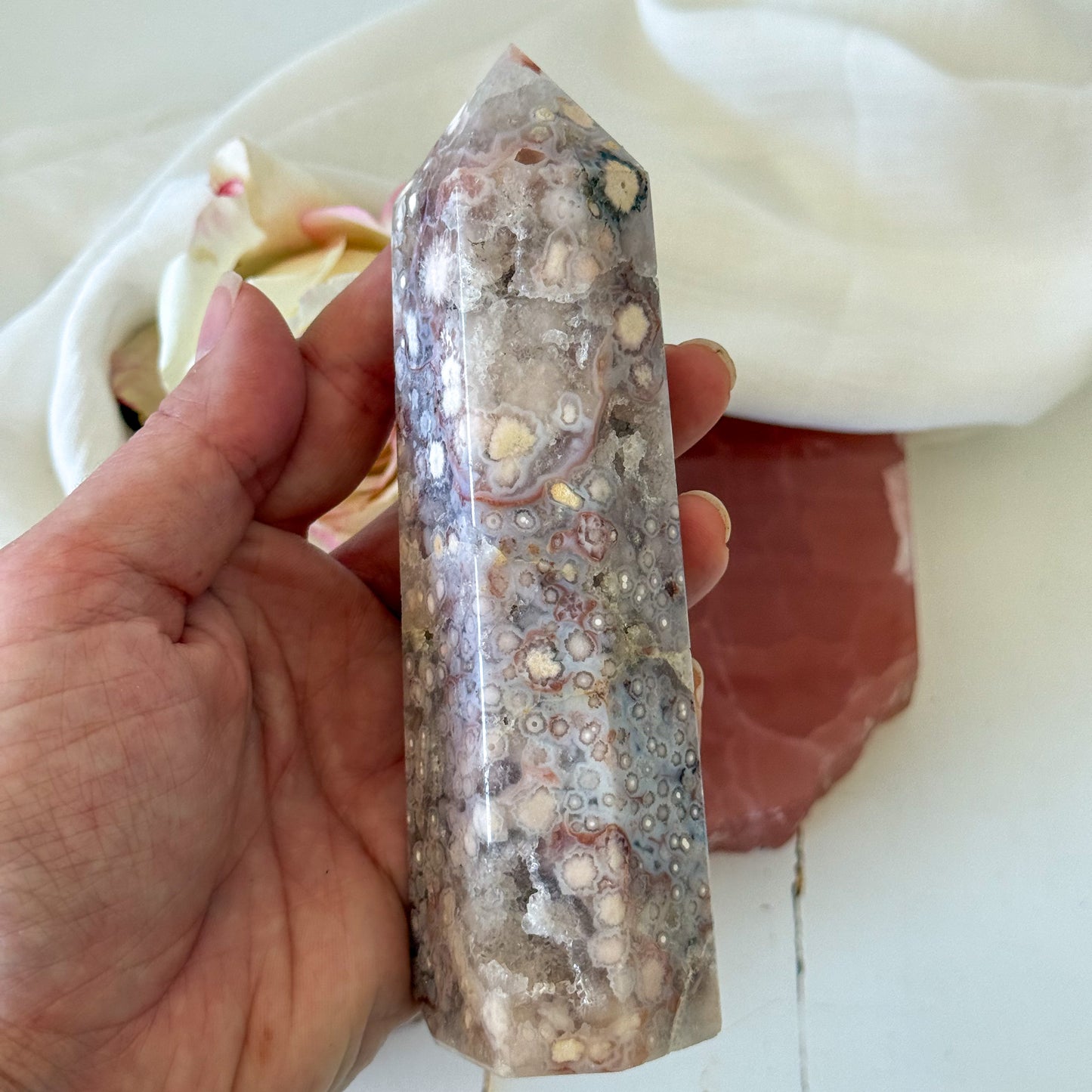 Pink Amethyst Tower #1198-Happily Zen