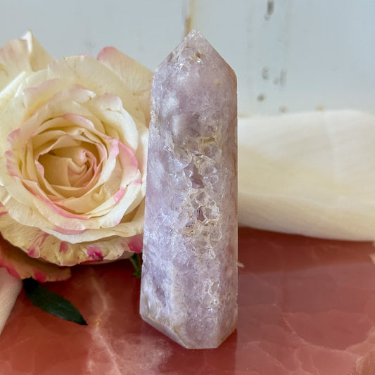 Pink Amethyst Tower #1199-Happily Zen