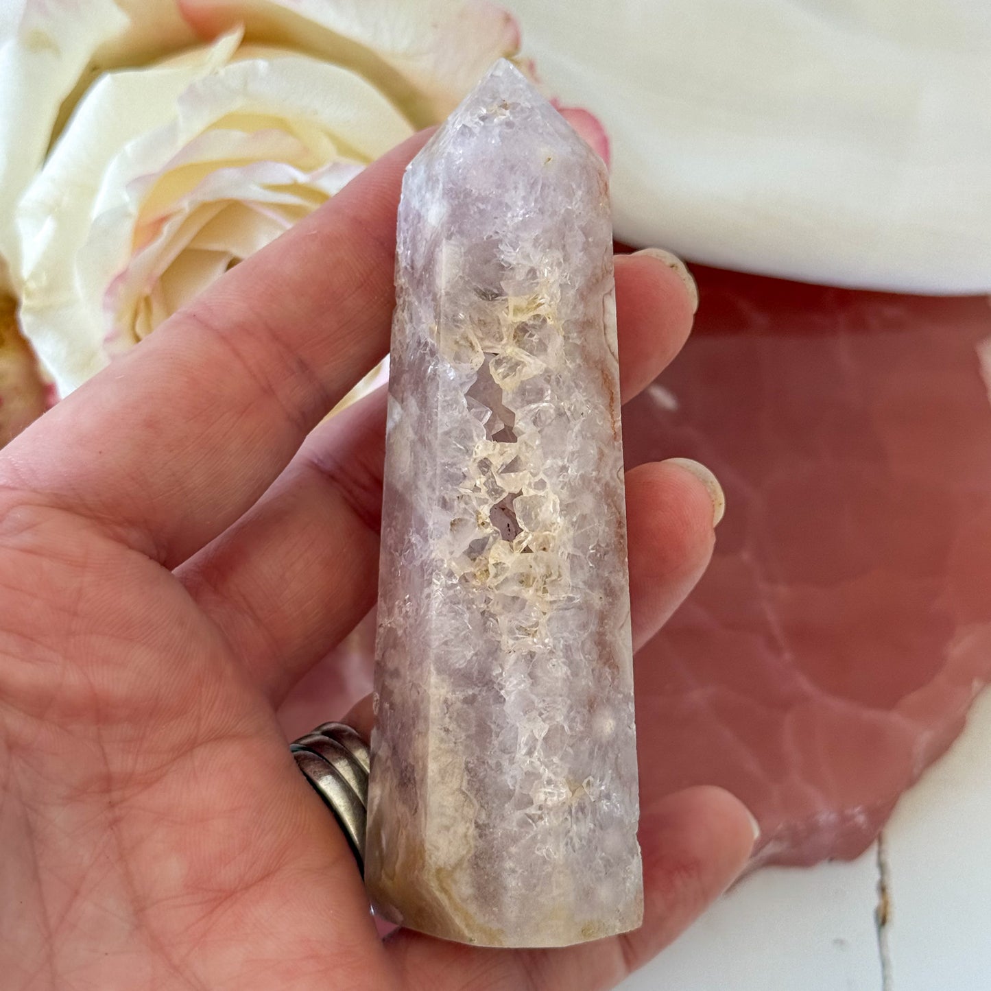 Pink Amethyst Tower #1199-Happily Zen