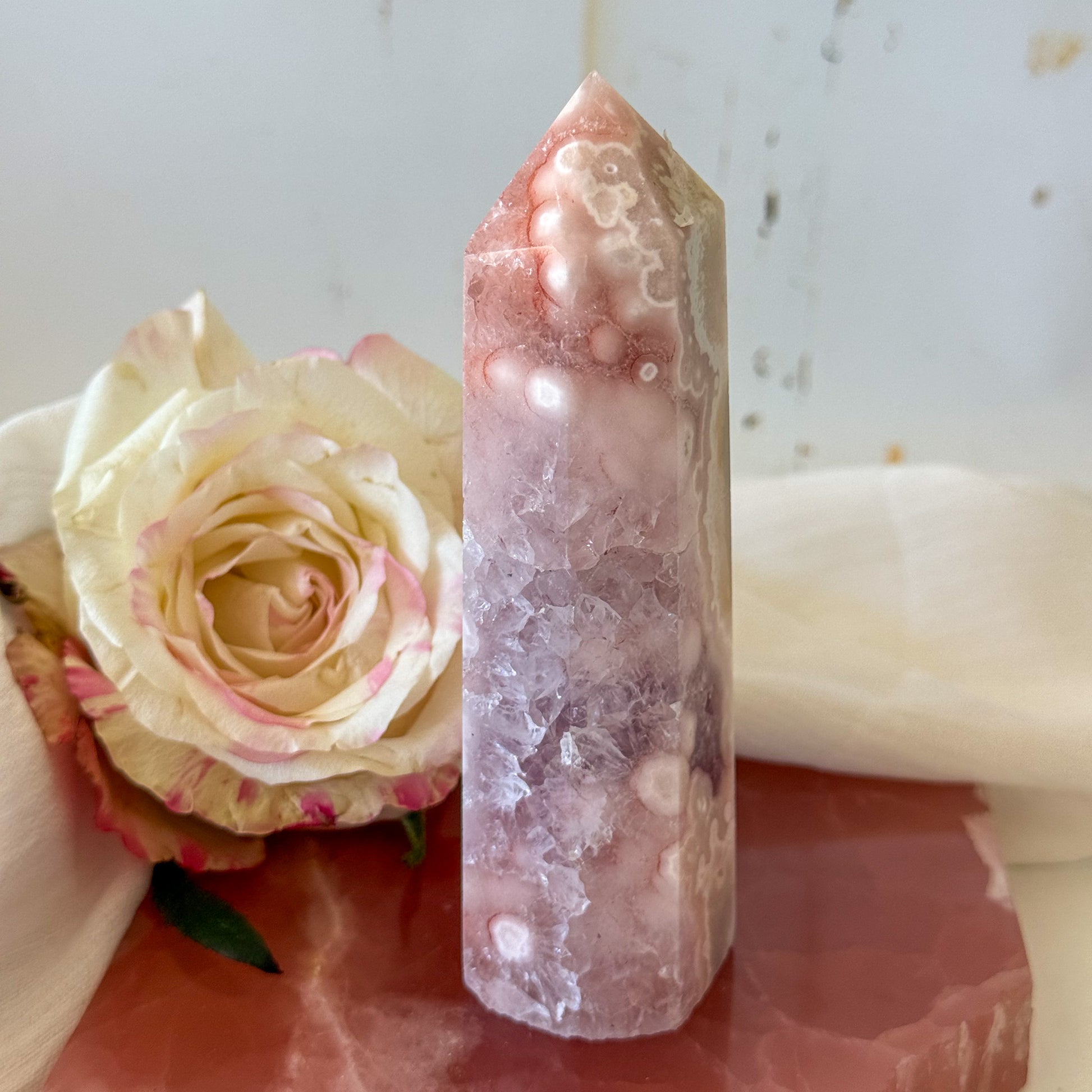 Pink Amethyst Tower #1204-Happily Zen