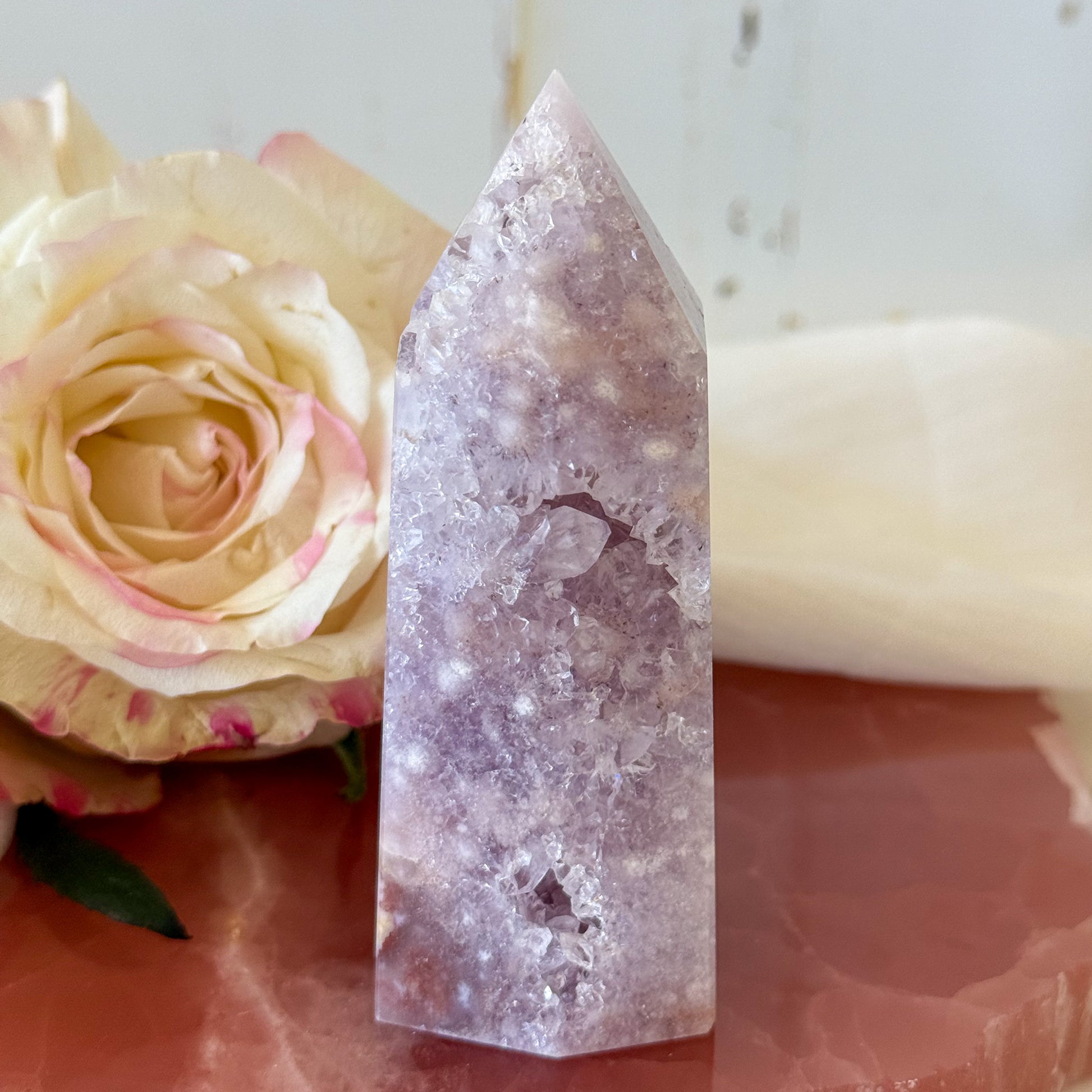 Pink Amethyst Tower #1205-Happily Zen