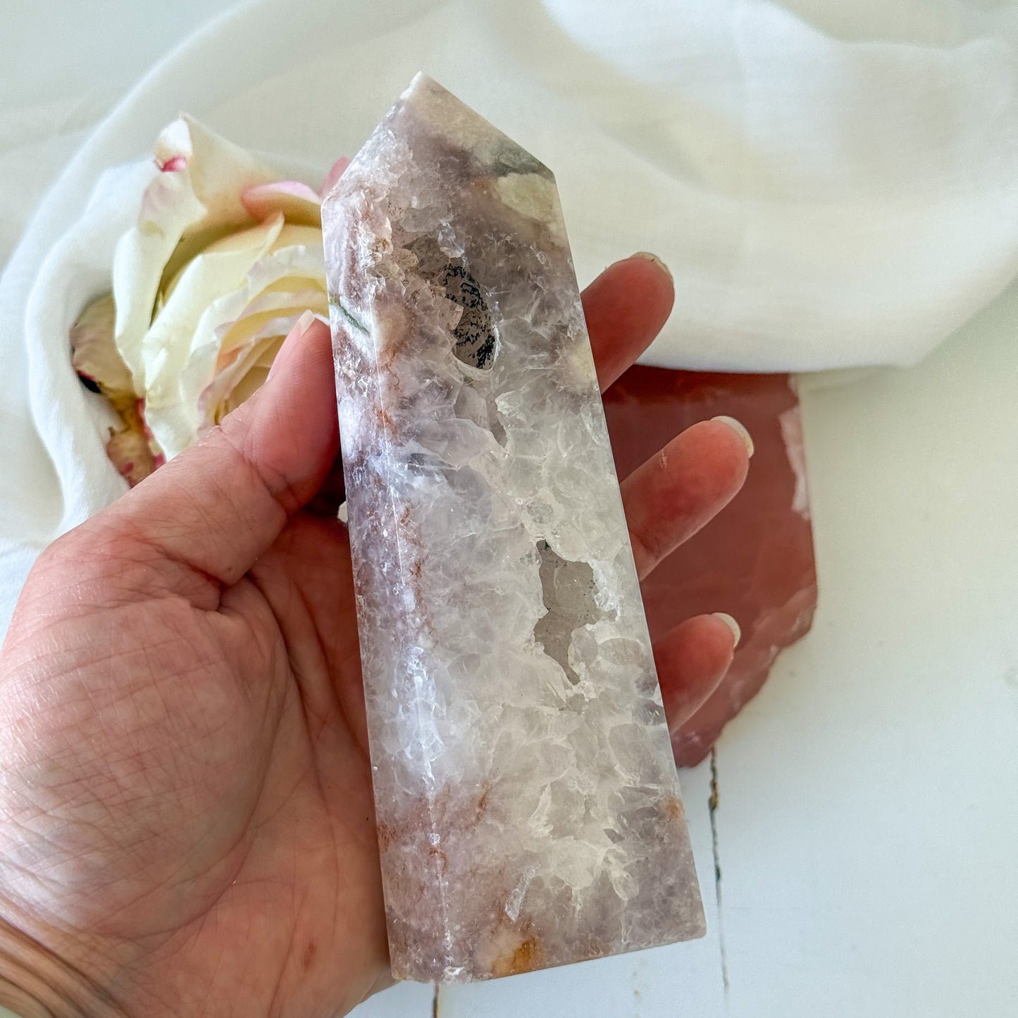 Pink Amethyst Tower #1208-Happily Zen