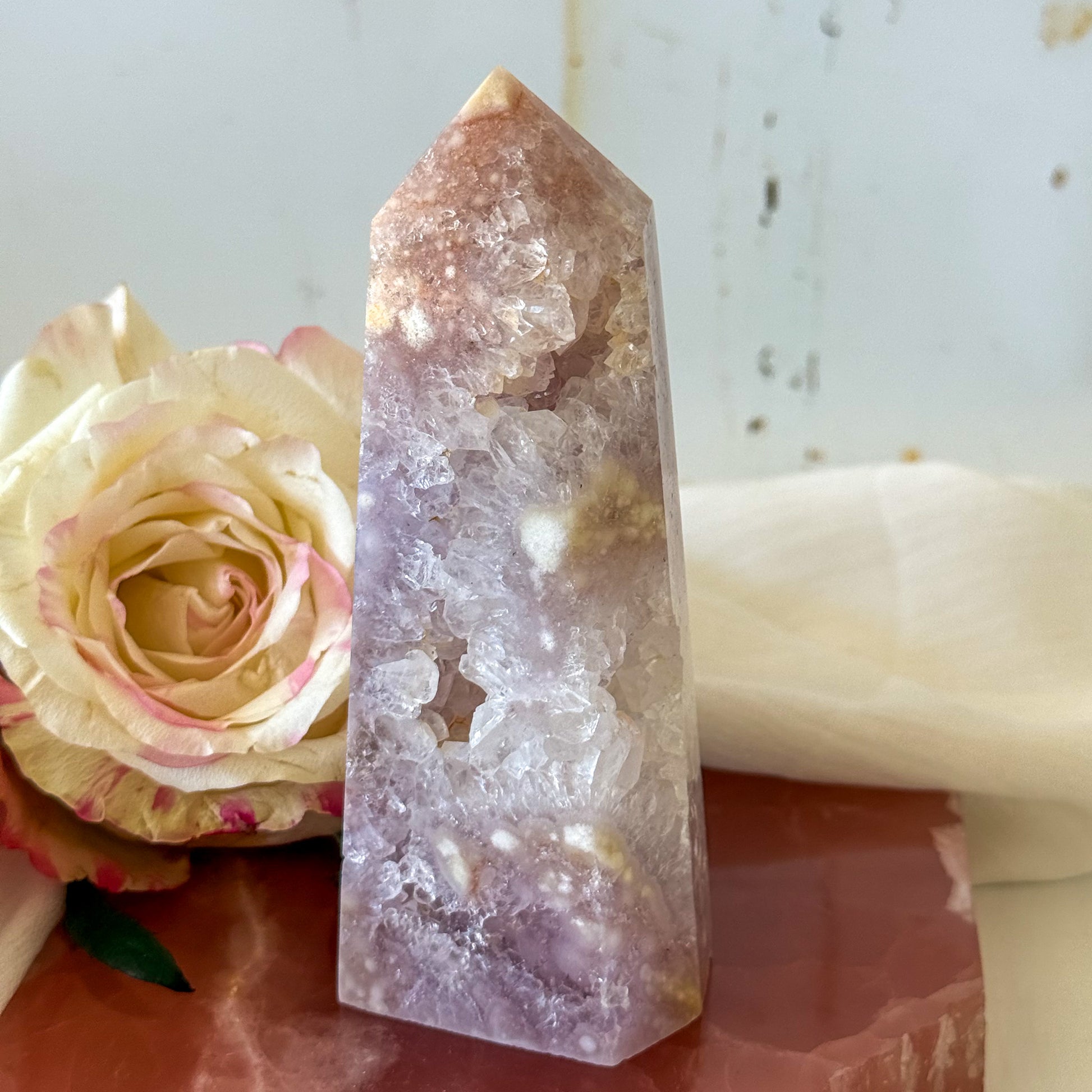 Pink Amethyst Tower #1209-Happily Zen
