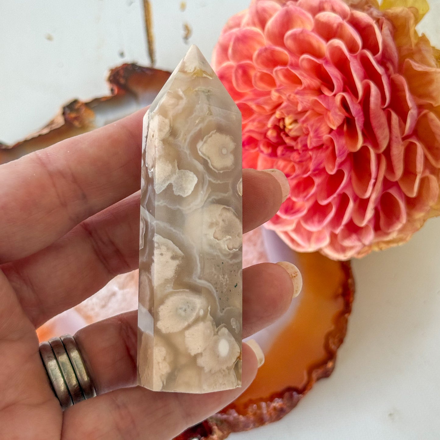 Flower Agate Tower #1104