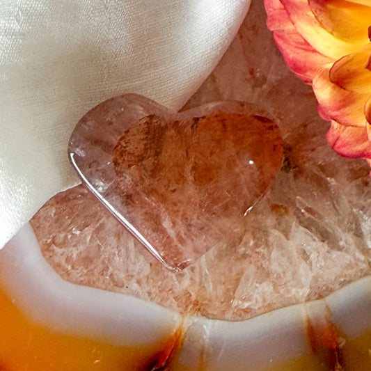 Fire Quartz Heart #1123