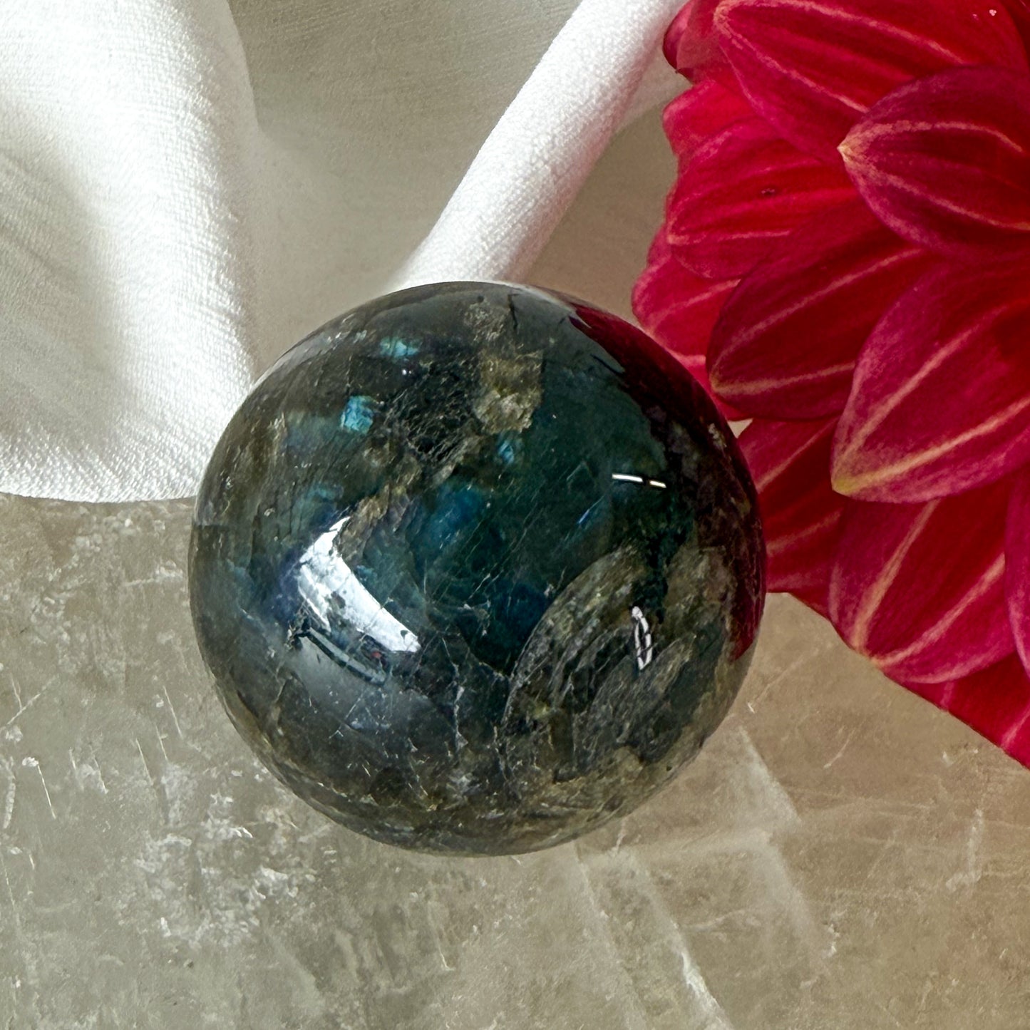 Labradorite Sphere #1181-Happily Zen