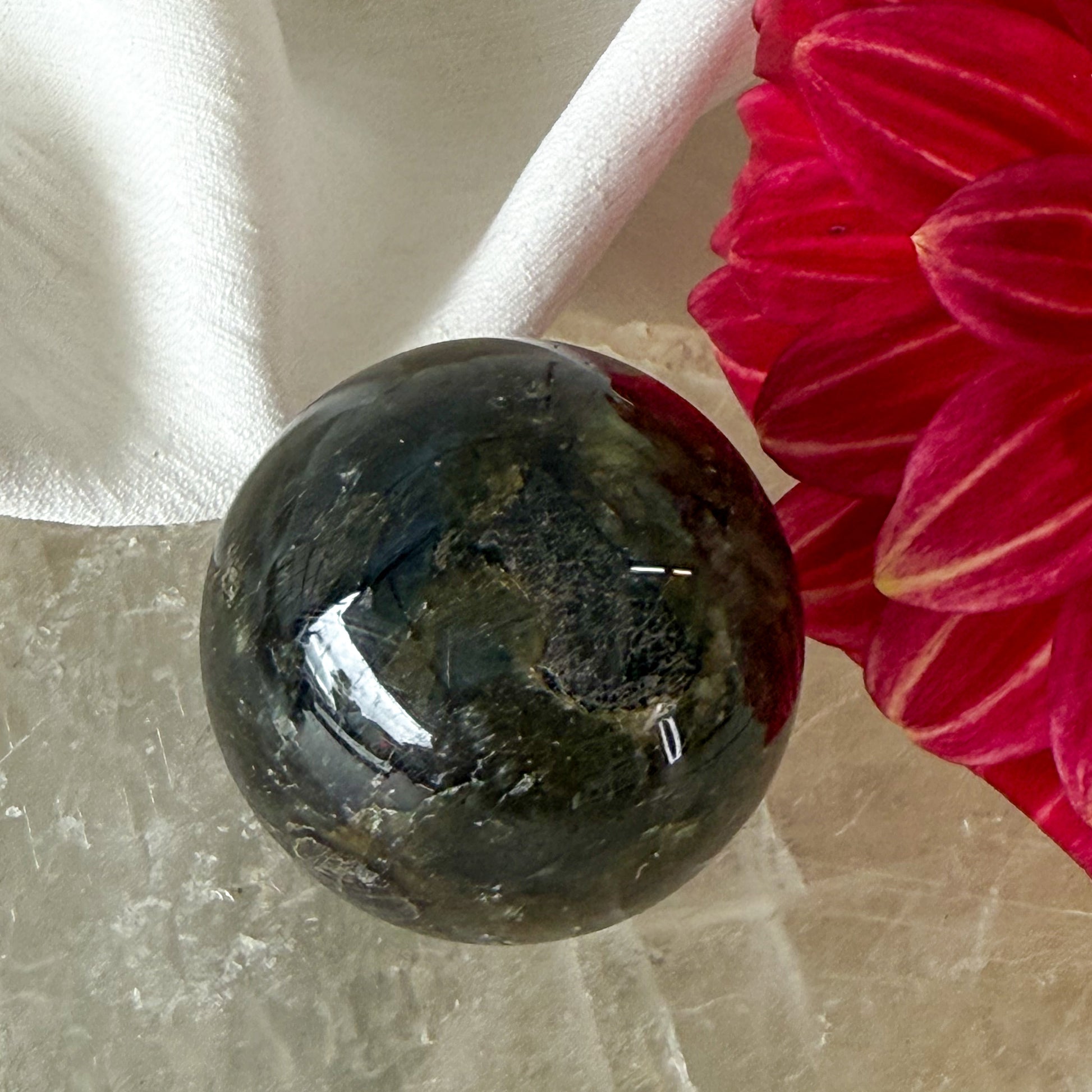 Labradorite Sphere #1182-Happily Zen