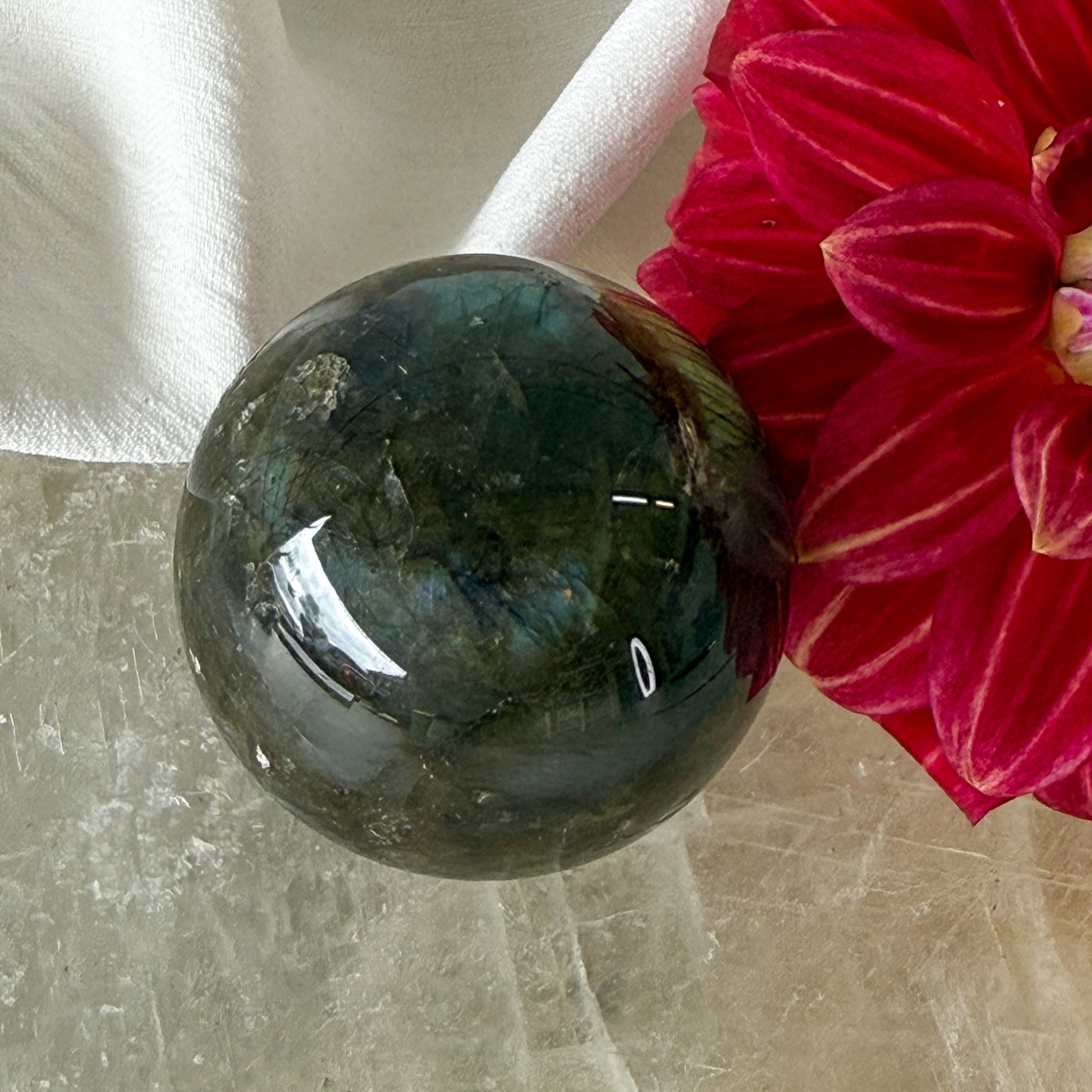 Labradorite Sphere #1183-Happily Zen