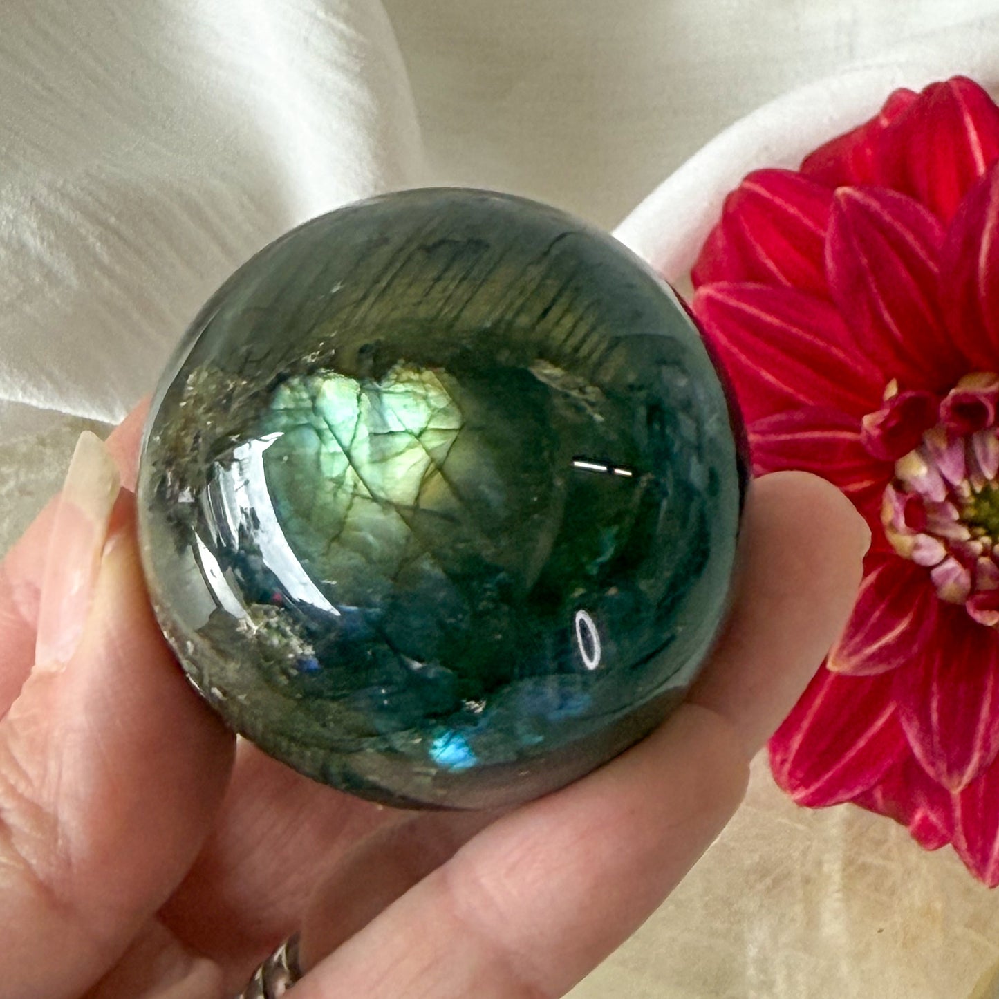 Labradorite Sphere #1183-Happily Zen