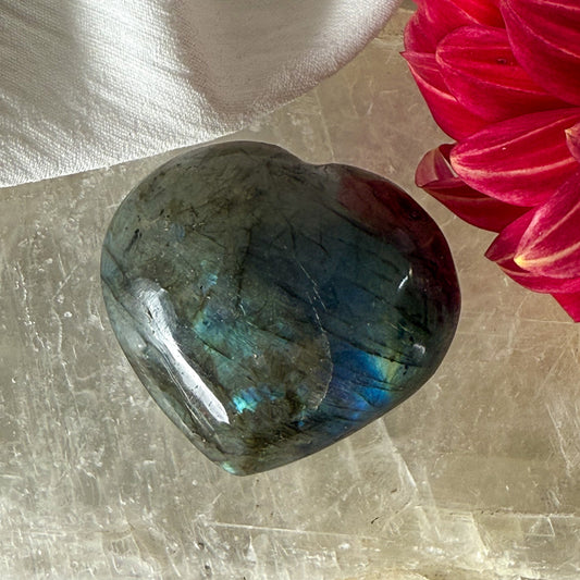 Labradorite Heart #1171-Happily Zen