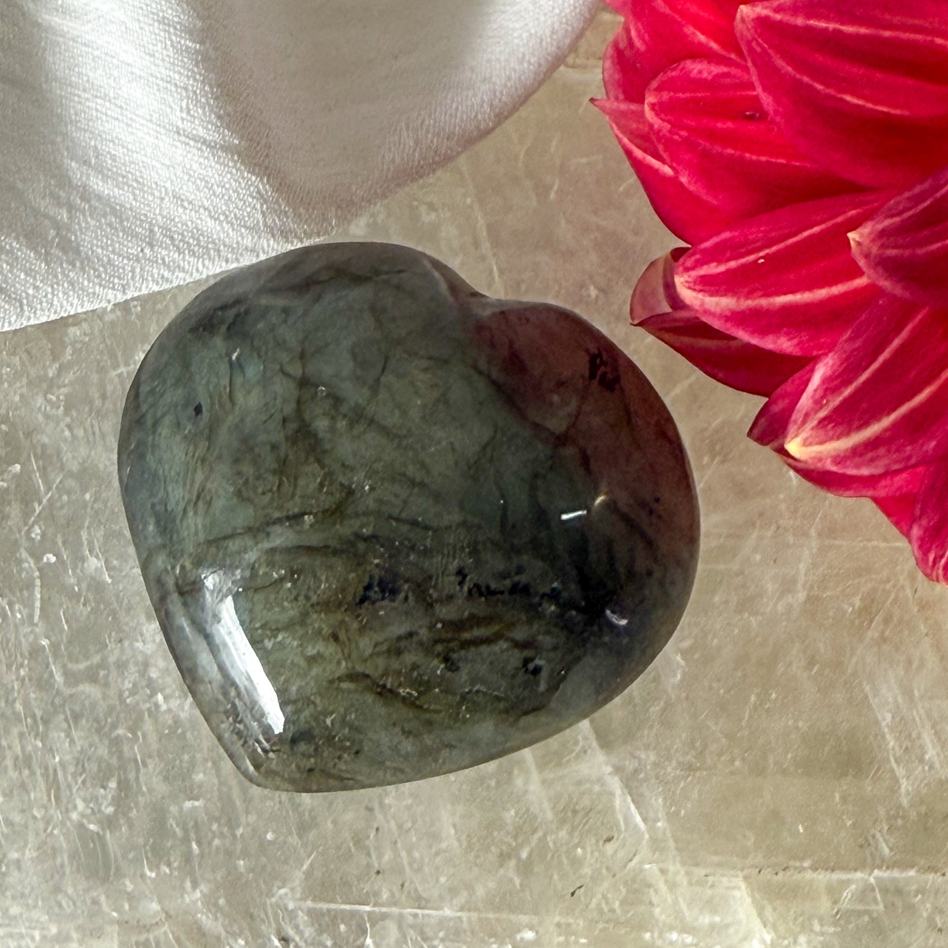 Labradorite Heart #1171-Happily Zen