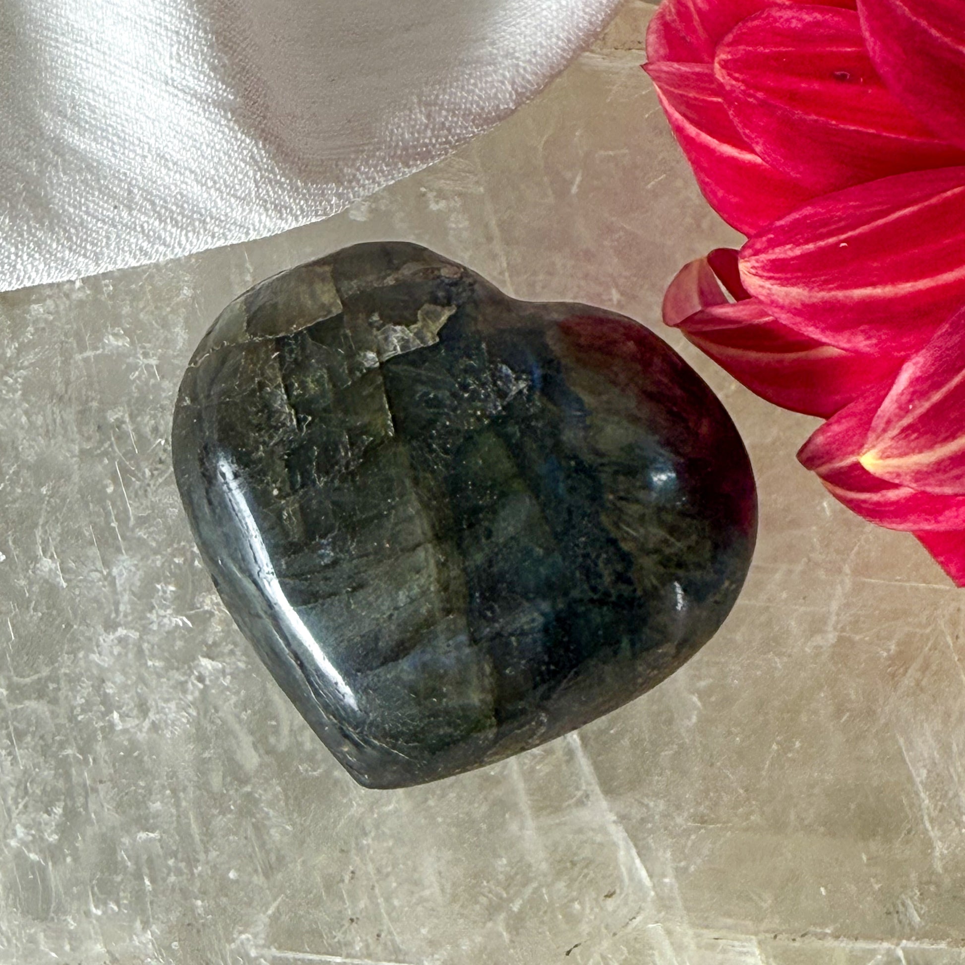 Labradorite Heart #1172-Happily Zen