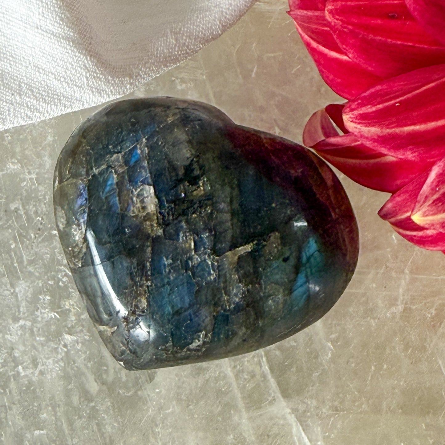 Labradorite Heart #1172-Happily Zen