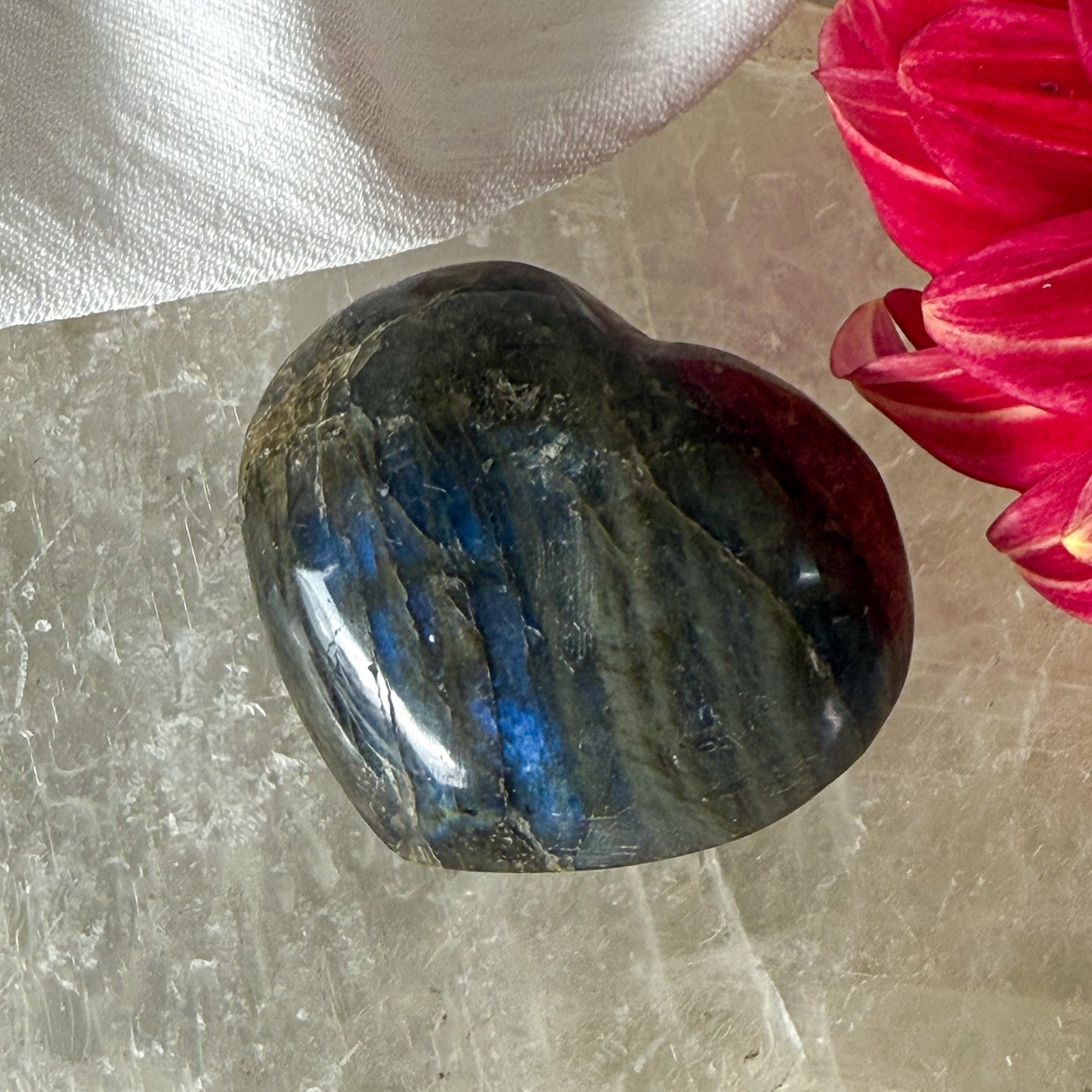 Labradorite Heart #1173-Happily Zen